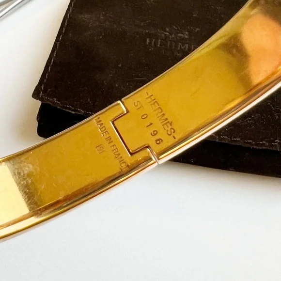 Hermes Clic H Bracelet - Blue, 18K
Rose Gold-Plated Bangle, Bracelet - Picture 4 of 16
